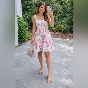 Bailey Blue Pink Floral Mini Dress